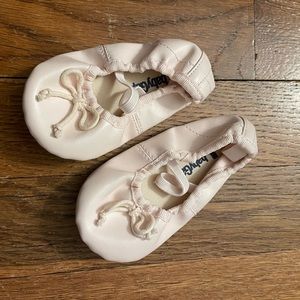 Gap Baby Light Pink Ballet Slippers w Soft Bottom & Ankle Strap, Size 6-12M